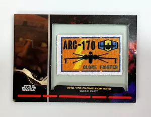 Tarjeta de reliquia de parche bordado de Star Wars archivos galácticos PR-16 clon piloto topps - Imagen 1 de 2