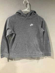 NIKE Kid's Medium Essentials Fleece Pullover Hoodie Gray - Picture 1 of 5