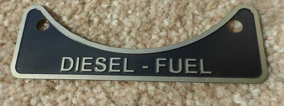 Land Rover Diesel Fuel Filler Cap Neck Warning Metal Badge 502951 Series 2 2a 3 - Image 1 of 2