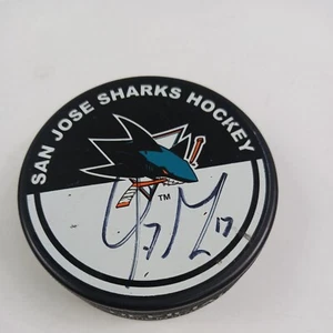 San Jose Sharks Unauthenticated Autographed Torrey Mitchell Mystery Puck - Picture 1 of 6