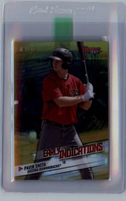 2018 Bowman's Best #EI-16 Pavin Smith Early Indications Gold #/50 - Image 1 of 2