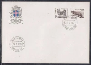 Iceland Scott 526-7 FDC - Dogs - Picture 1 of 1