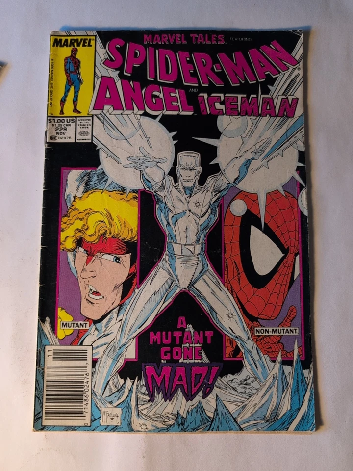 Marvel Comics Marvel Tales Spider-Man Angel And Iceman 229 - Image 1 of 4