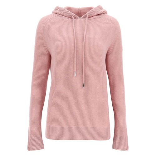 Felpa con cappuccio Moncler 23FW logo patch lana rosa 9G000 07 M1900 520 63804876