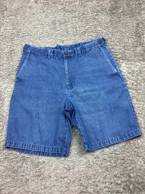 Pantalones Cortos de Jean de Algodón Haggar Comfort De Colección Para Hombre Talla 36 Azul Denim Banda Elástica Foto 1 de 4