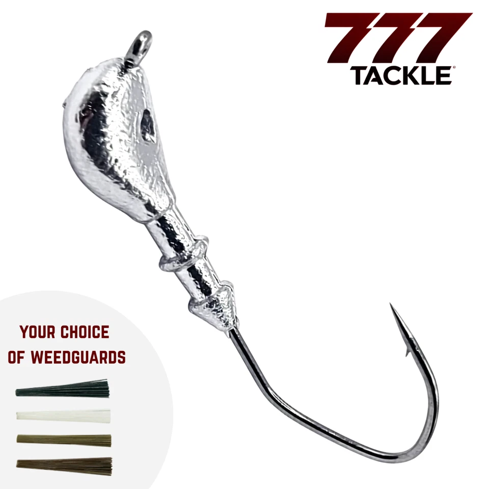 Señuelo con cabeza de plantilla de pesca de lubina sin malezas Arky gancho mostaza sin pintar paquete de 5 10 25 nuevo Foto 1 de 1