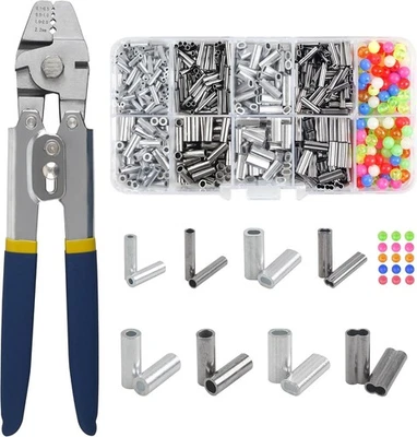 Kit de herramientas de prensado de pesca Alicates de engarzado de acero inoxidable Herramienta de engarzado de cable de acero Foto 1 de 4