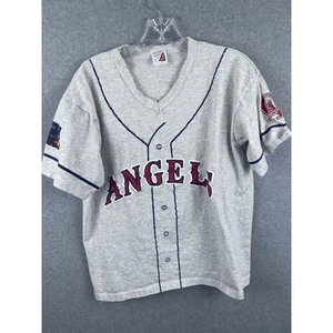 Pro Sports California Angels Jersey Shirt Men's L Gray Made in USA Single Stitch - Picture 1 of 10