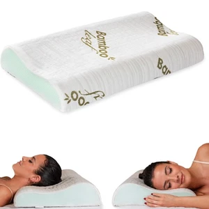 Flowen Cuscino Cervicale Memory Foam per Dormire Ortopedico Aloe Vera Guanciale - Foto 1 di 24