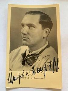 Postkarte Motorsport Autorennfahrer Manfred von Brauchitsch original Autogramm - Bild 1 von 3