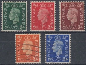 GB 1937 KGVI SET (5) WMK INVERTED GU (ID:291/D40282) - Picture 1 of 1