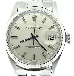 Rolex Datejust da uomo acciaio inox e oro bianco 18K argento con fascia giubileo 1601 - Foto 1 di 8