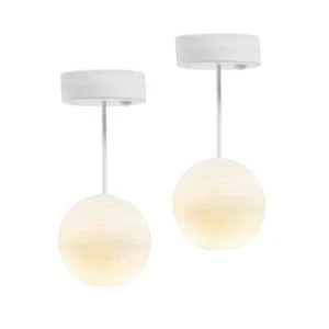 Lundby 2 Rice Lantern Lamps Modern Dolls House Lights Battery Operated LED - Picture 1 of 8