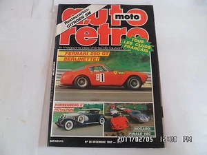AUTO RETRO MOTO N°28 12/1982 FERRARI 250 GT BERLINETTE DUESENBERG II ROYALTON I5 - Bild 1 von 1