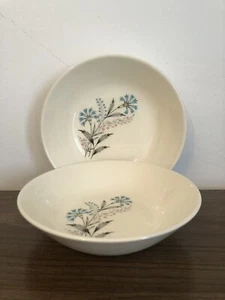 Set of 2 Taylor Smith & Taylor Versatile Blue Flower Soup Salad bowl - Picture 1 of 5