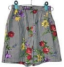 Vintage Darlyn Plaid Floral Mom Super High Waisted Shorts 8 Coastal Grandma
