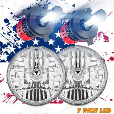 Faros LED redondos de haz alto/bajo para camiones de volteo Mack Granite CV713 2 piezas 7 pulgadas Foto 1 de 4