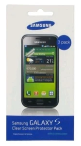 SAMSUNG GALAXY S CLEAR SCREEN PROTECTOR 3 PACK  - Picture 1 of 4