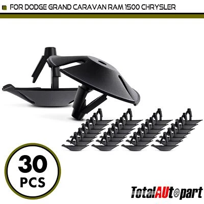 30x Hood Insulation Pad Retainer Clips Single Head for Chrysler Ram 9.53mm Nylon - Image 1 of 4