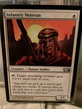 4 Infantry Veteran * White m11 Magic 2011 Mtg Magic Common 4x x4