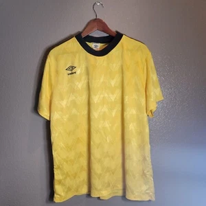 Maglia calcio Umbro vintage anni 80 90 made in USA gialla XL - Foto 1 di 5