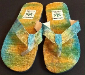 Tie Dye Hemp Flip Flop - Picture 1 of 10