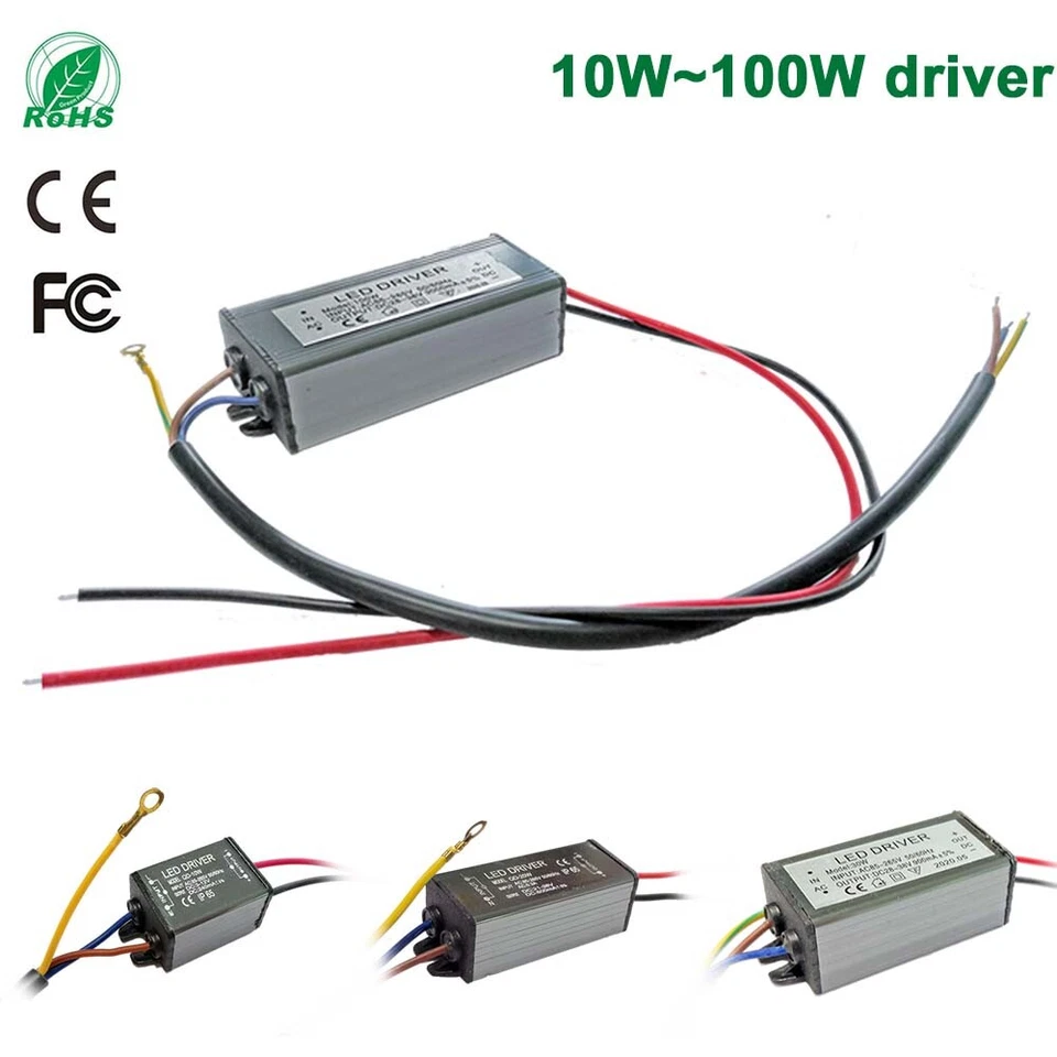 LED driver Power Supply Transformator 10W 20W 30W 50W 70W 100W IP65 AC 85-265V - Image 1 of 4
