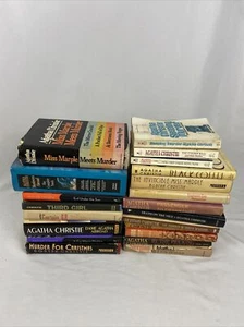 Lot Of 21 Agatha Christie Mystery 18 Hardcover Dust Jacket 3 Paperback Book Lot - Picture 1 of 10