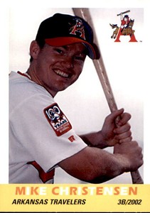 2002 Arkansas Travelers Grandstand #7 Mike Christensen Gainesville Florida Card