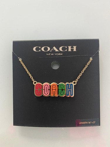 Collana Coach oro Nuova con etichette