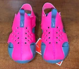 Nike Sunray Protect 2 (TD) Hyper Pink Girl's 8 Toddler Sandals Water Shoes New - Picture 1 of 5