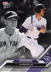 2024 Topps Now Lou Gehrig Day Series LGD-30 Nolan Jones -Free Shipping! - Picture 1 of 2