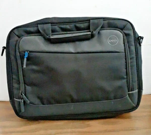 Dell Laptop Bag Black Messenger Pocket Zip Closure Organizer Protective - Picture 1 of 5