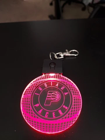 Indiana Pacers Basketball 3D Light Keychain Cover