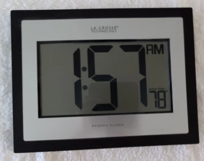 La Crosse Technology Atomic Digital Desk Clock Indoor Temp & Alarm - Image 1 of 4