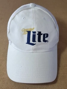 Cappello Miller Lite bianco leggero birra maglia ricamato regolabile berretto baseball - Foto 1 di 8