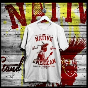 Camiseta Tocado Guerrero Indio Nativo Americano Orgullo Indígena, M - Imagen 1 de 2