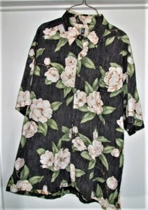  Vintage Kahala Hawaiian Aloha Shirt Handcrafted in Hawaii XL Extra Large Black - Picture 1 of 4