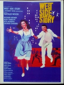 RITA MORENO - SIgned 8 x 10 COLOR PHOTO OF FAMOUS MUSICAL MOVIE POSTER - Picture 1 of 3