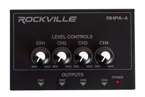 Rockville RHPA4 4 Channel Professional Headphone Amplifier Stereo or Mono Amp - Picture 1 of 9