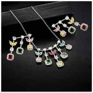 Made Using Swarovski Crystals The  Kaniece Stunning Necklace Earring Set S8