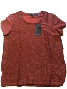 Maison Scotch Scotch & Soda Damenbluse Tshirt Neu Gr. L brickglitzer - Bild 1 von 6