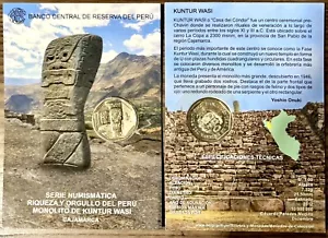 PERU 🇵🇪 1 SOL COIN BLISTER (2012)* MONOLITO KUNTUR WASI* UNC GEM* USA SELLER - Bild 1 von 1