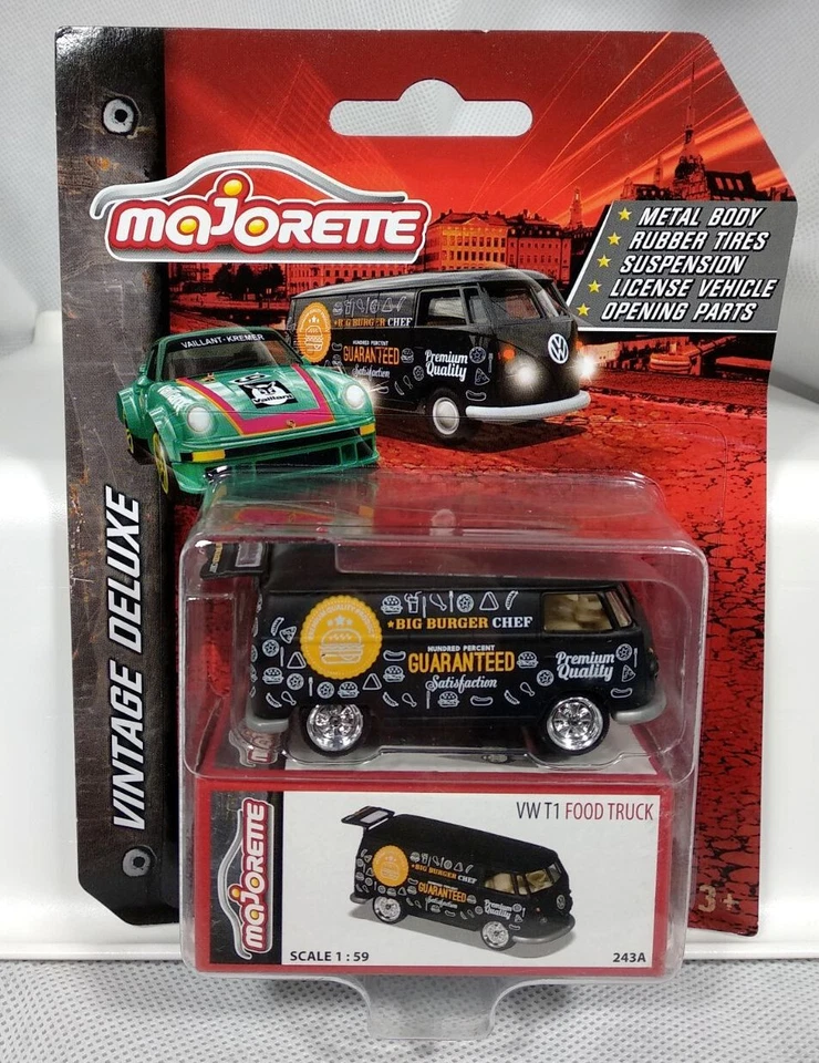 ★ VOLKSWAGEN T1 FOOD TRUCK - MAJORETTE VINTAGE DELUXE - 2019 - 243A ★ - Photo 1/4