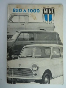 850 & 1000 MINI; SALOON, VAN, PICK UP HANDBOOK..BRITISH LEYLAND P/B 1971 - Picture 1 of 6