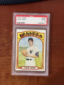 1972 Topps Jack Aker #769 New York Yankees High Number PSA 9 - Bild 1 von 2