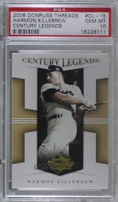 Donruss Threads Century Legends Harmon Killebrew 2008 #CL-15 PSA 10 GEMAS MT HOF Foto 1 de 2