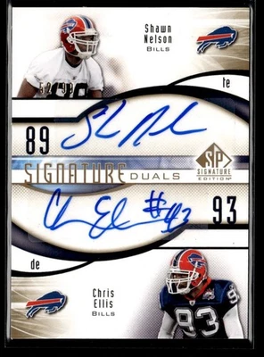 2009 SP Signature Duals Shawn Nelson/Chris Ellis Auto 52/99 Buffalo Bills #D-EG - Image 1 of 2