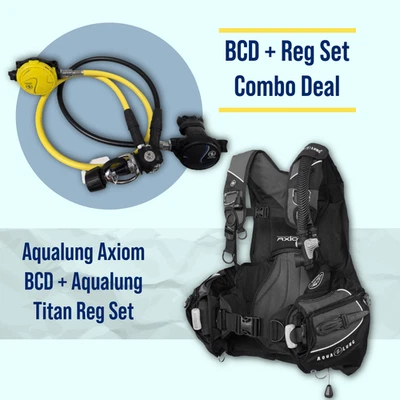 Aqualung Axiom Gr. M + Aqualung Titan Reg Set Combo - NEU OPEN BOX - Bild 1 von 4