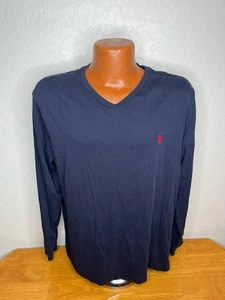 Herren Polo by Ralph Lauren L/S T-Shirt Große L - dunkelblau - Baumwolle - Bild 1 von 5